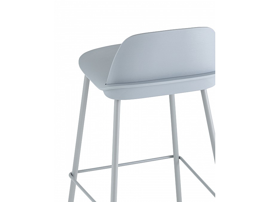 Стул полубарный Mist серо-голубой