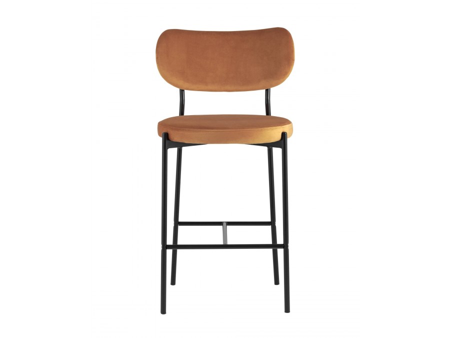 Стул полубарный Барбара велюр терракотовый