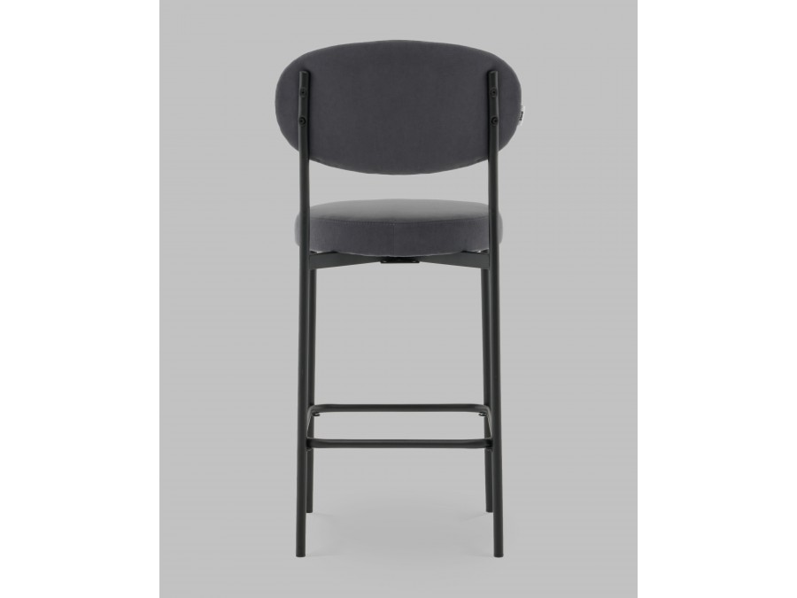 Стул Полубарный Бриф DD велюр тёмно-серый