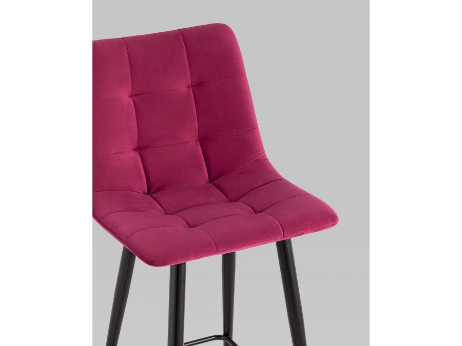 Стул полубарный Джанго велюр винный 2 шт.
