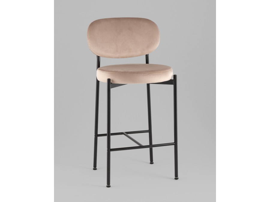 Стул полубарный Бриф VD велюр бежевый