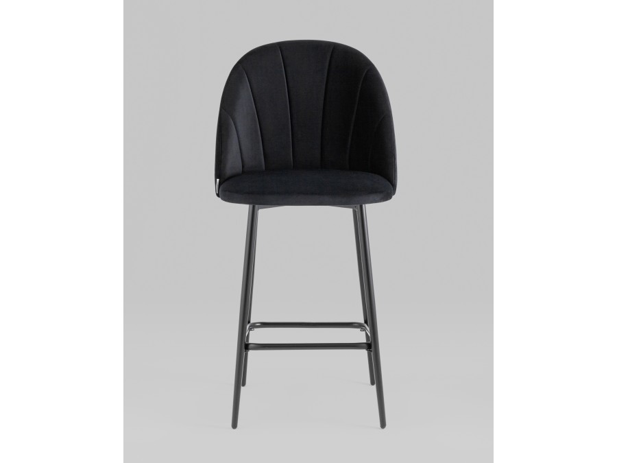Стул полубарный Логан SN велюр черный