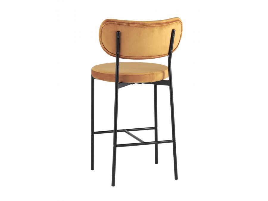 Стул полубарный Барбара велюр терракотовый