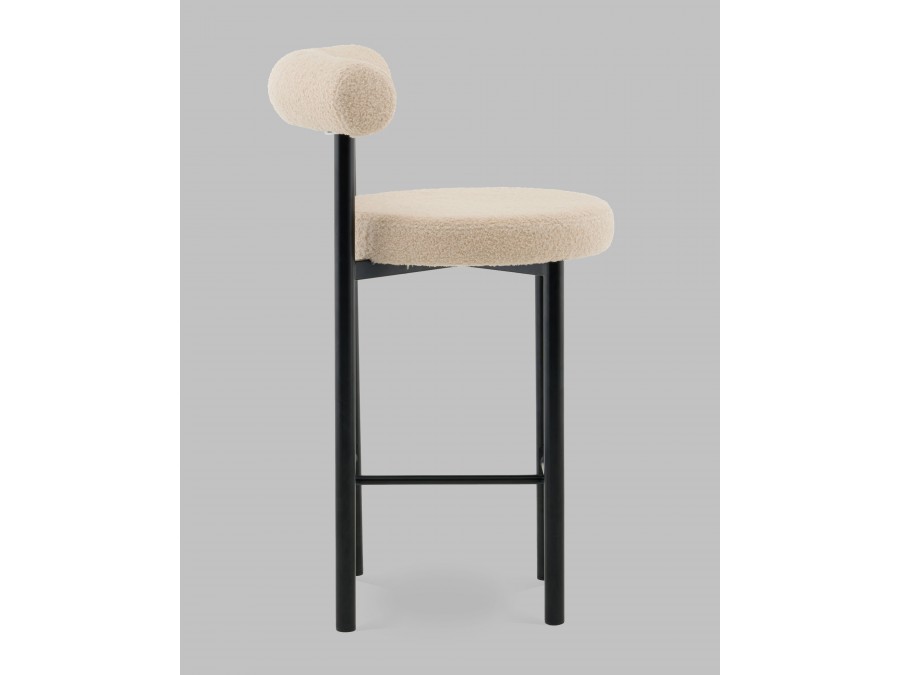 Стул полубарный Флорео букле бежевый