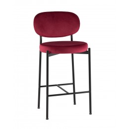 Стул полубарный Бриф VD велюр винный