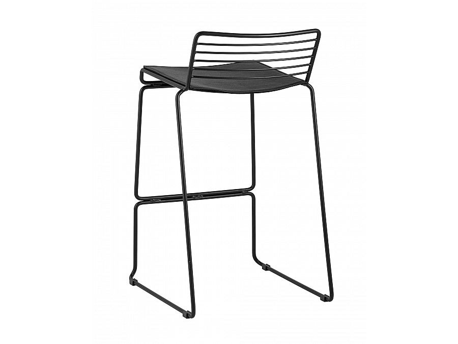 Стул полубарный Danny черный с черной подушкой