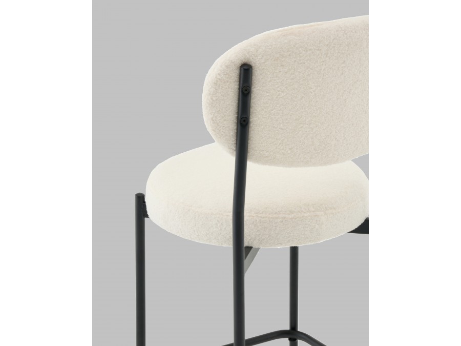 Стул полубарный Бриф DD букле молочный