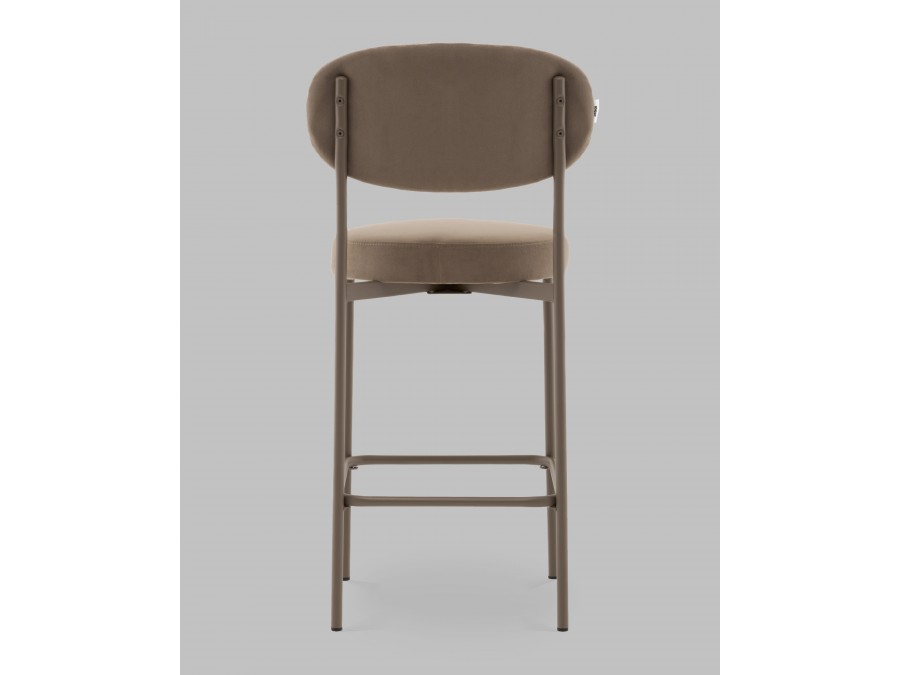 Стул Полубарный Бриф DD велюр капучино каркас капучино муар