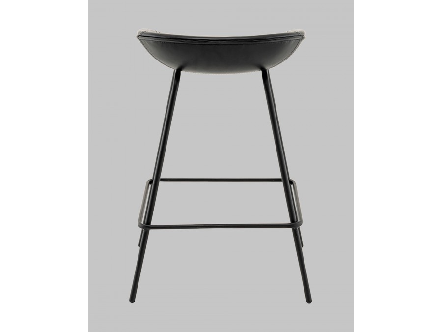 Стул полубарный Фуриоса экокожа чёрный