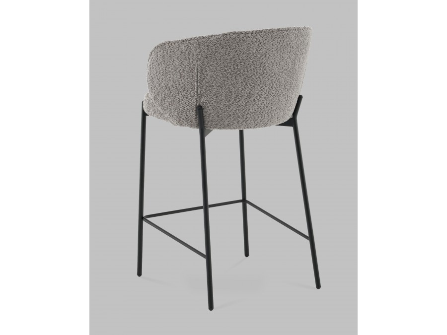Стул полубарный Тисдейл букле серый