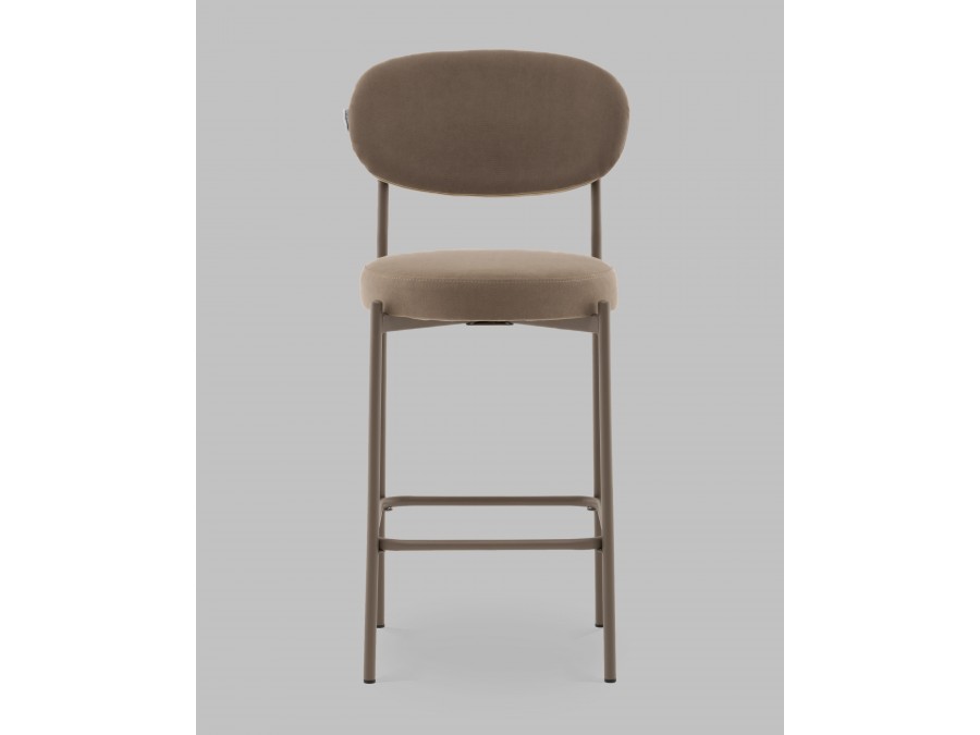 Стул Полубарный Бриф DD велюр капучино каркас капучино муар