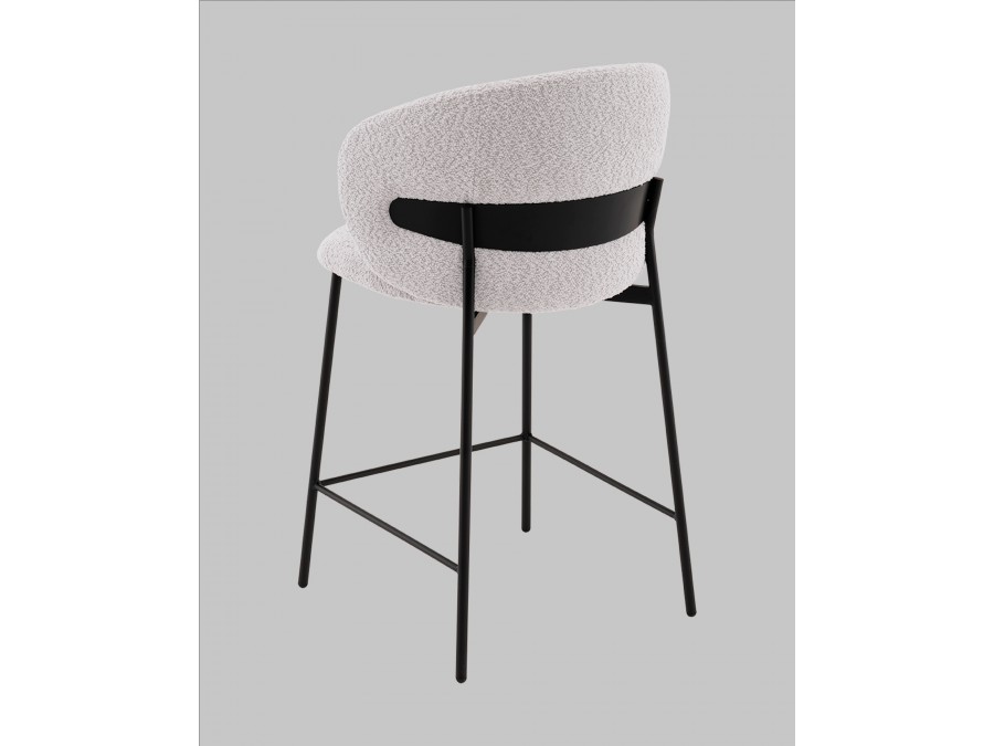 Стул полубарный Блейз букле светло-серый