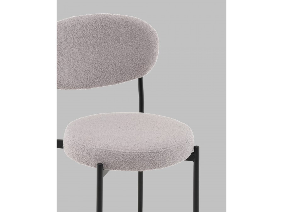 Стул полубарный Бриф DD букле светло-серый