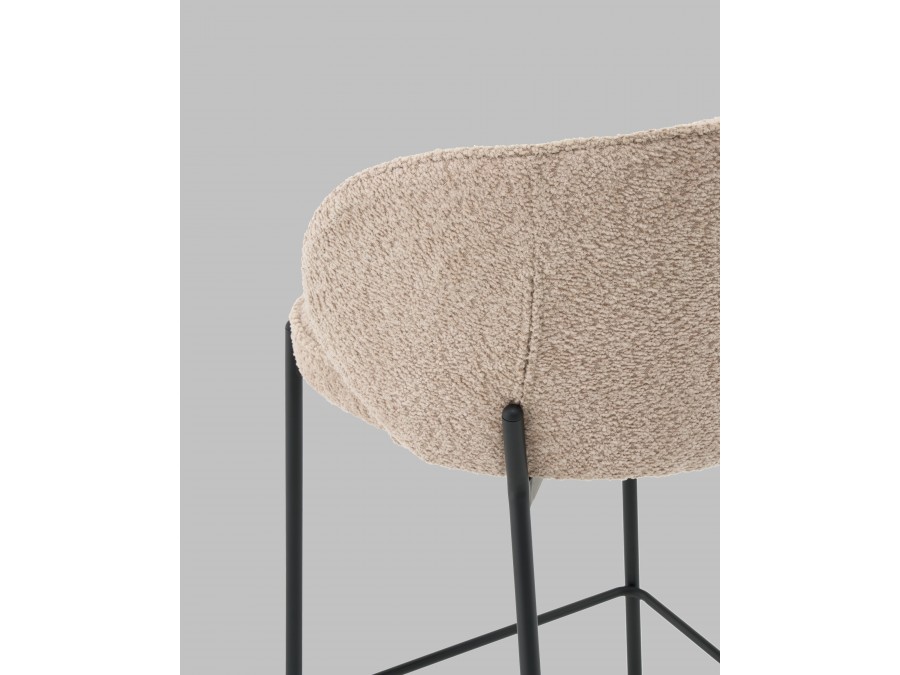 Стул полубарный Тисдейл букле бежевый