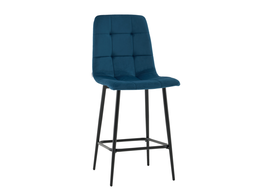 Стул полубарный Одди велюр синий
