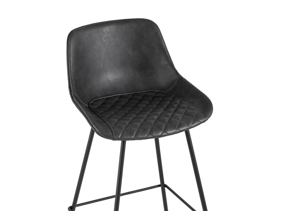 Стул полубарный TEXAS экокожа серый