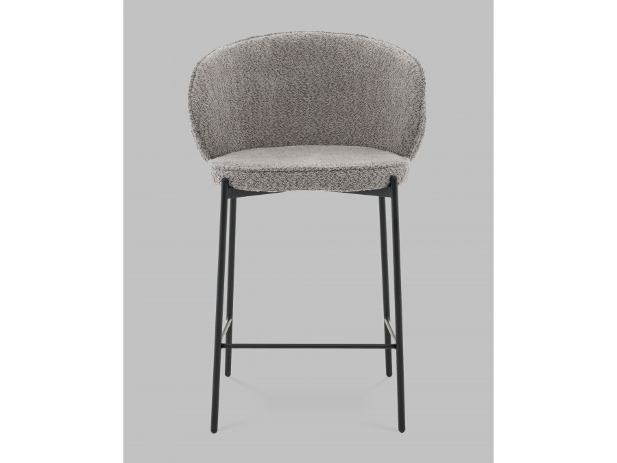 Стул полубарный Тисдейл букле серый