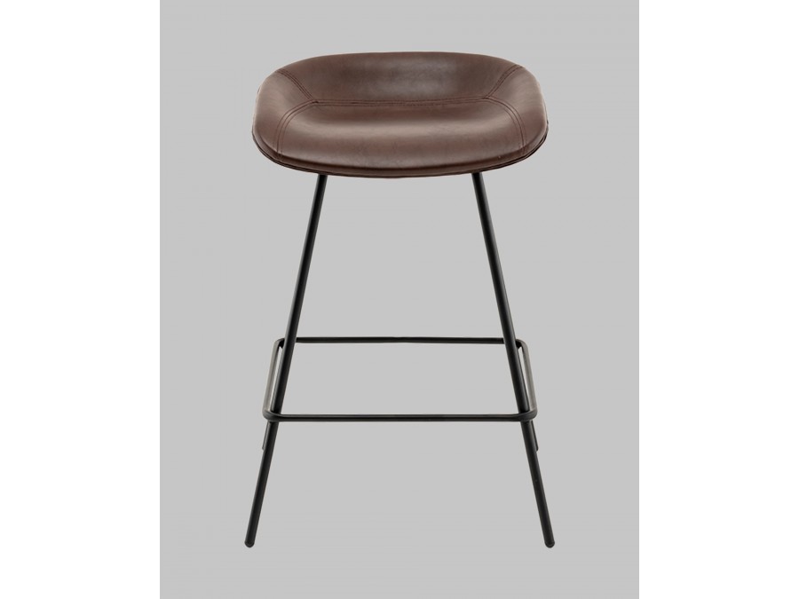 Стул полубарный Фуриоса экокожа коричневый