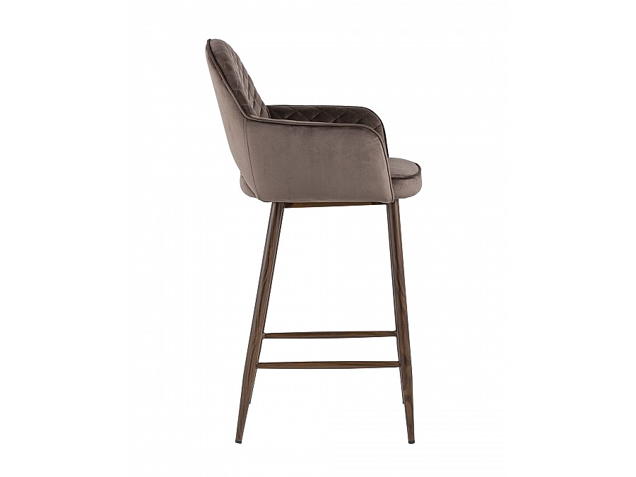 Стул полубарный Венера диамант велюр коричневый