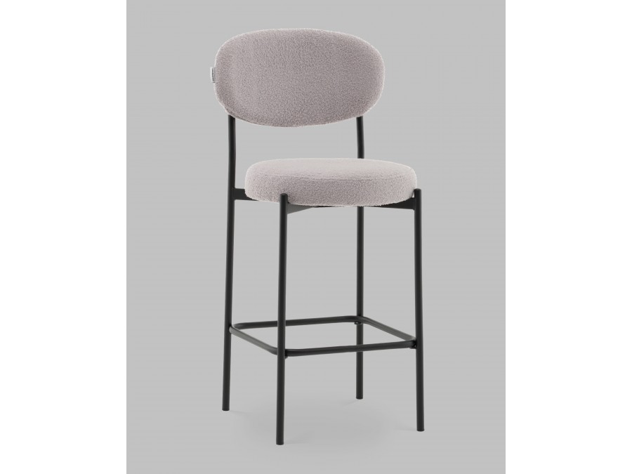 Стул полубарный Бриф DD букле светло-серый