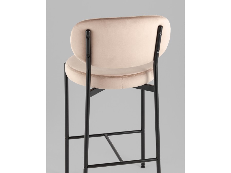 Стул полубарный Бриф VD велюр бежевый