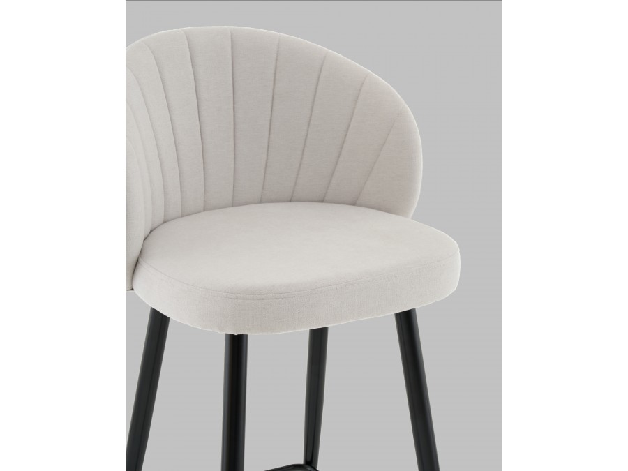 Стул полубарный Ханнингем велюр жемчужный