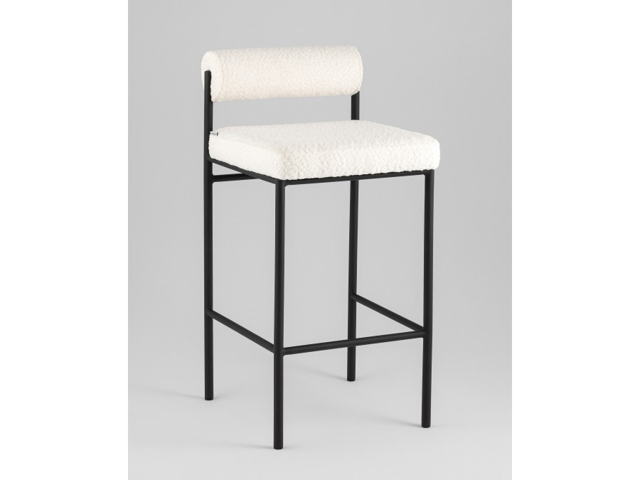 Стул полубарный Балла букле молочный