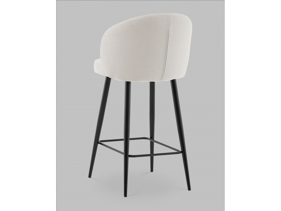 Стул полубарный Ханнингем велюр жемчужный