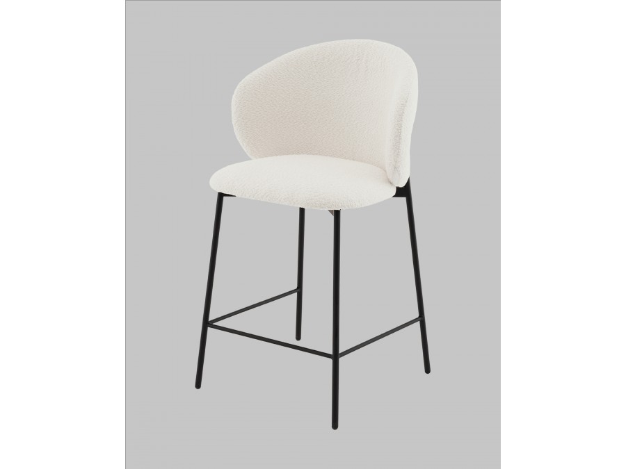 Стул полубарный Блейз букле белый