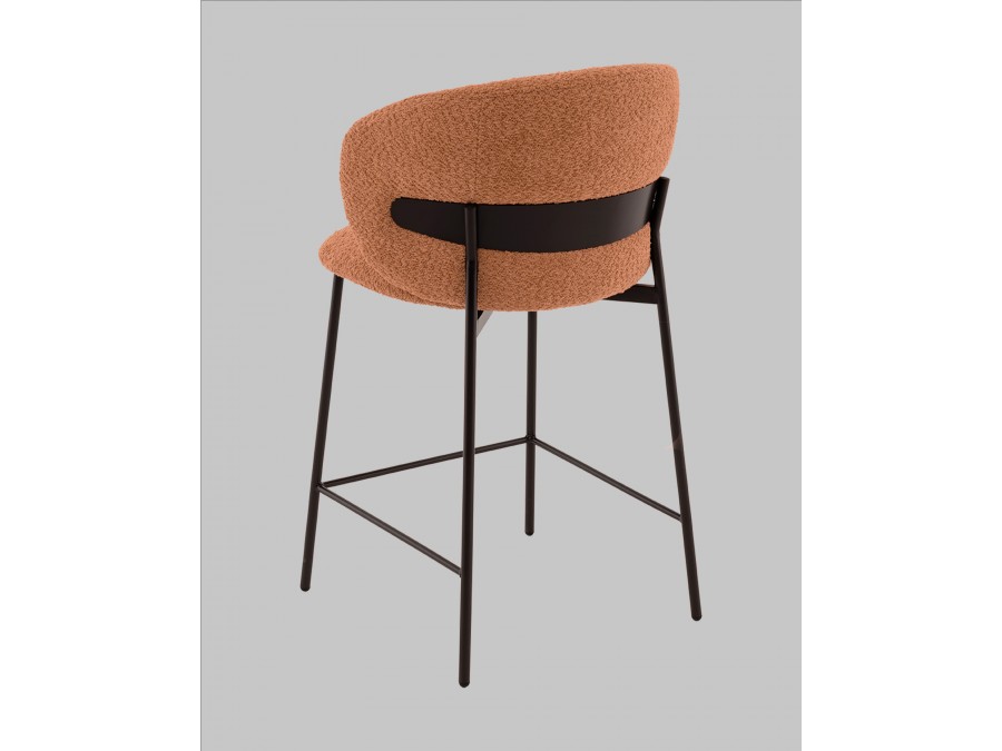 Стул полубарный Блейз букле терракотовый