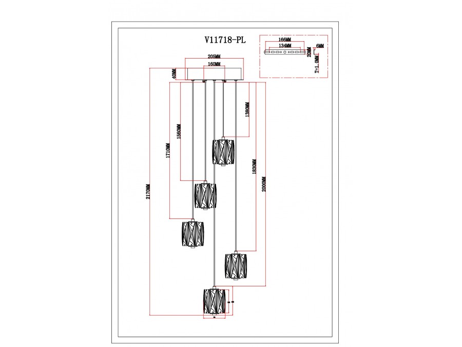 Светильник подвесной светодиодный Moderli V11718-PL Prismique