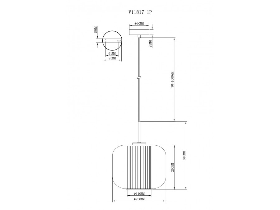 Светильник подвесной Moderli V11817-1P Ember