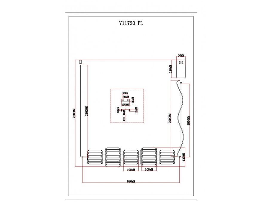 Светильник подвесной светодиодный Moderli V11720-PL Prismique