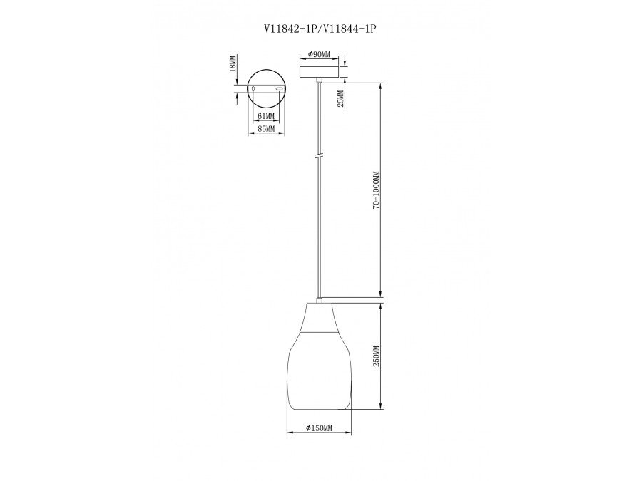 Светильник подвесной Moderli V11844-1P Adalina