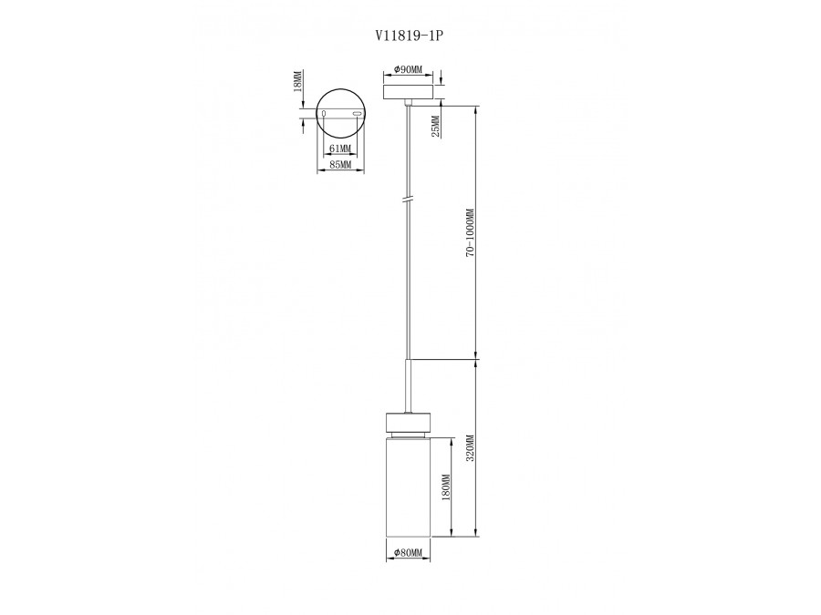 Светильник подвесной Moderli V11819-1P Almero