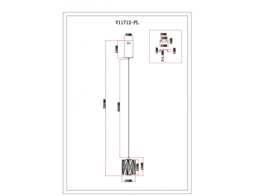 Светильник подвесной светодиодный Moderli V11712-PL Prismique