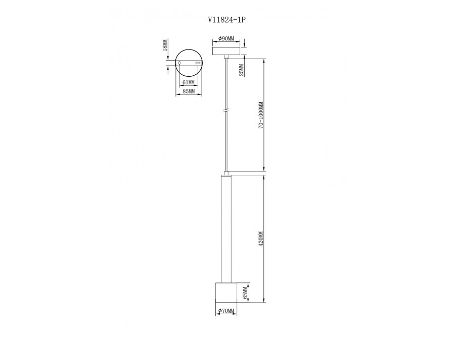 Светильник подвесной Moderli V11824-1P Malet