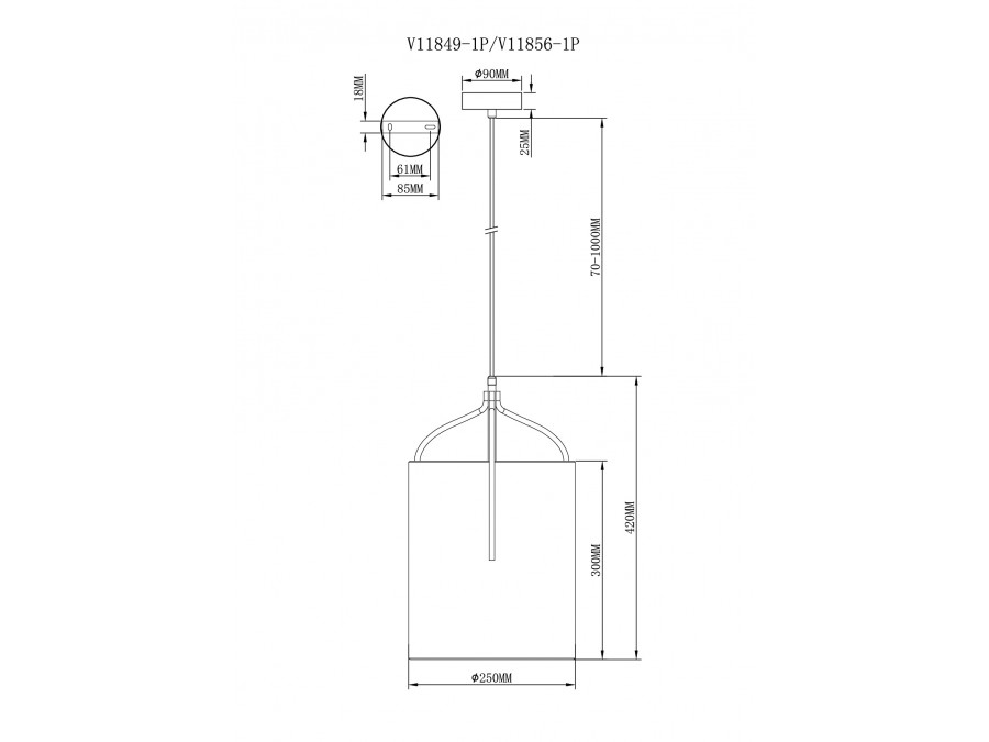 Светильник подвесной Moderli V11849-1P Inari