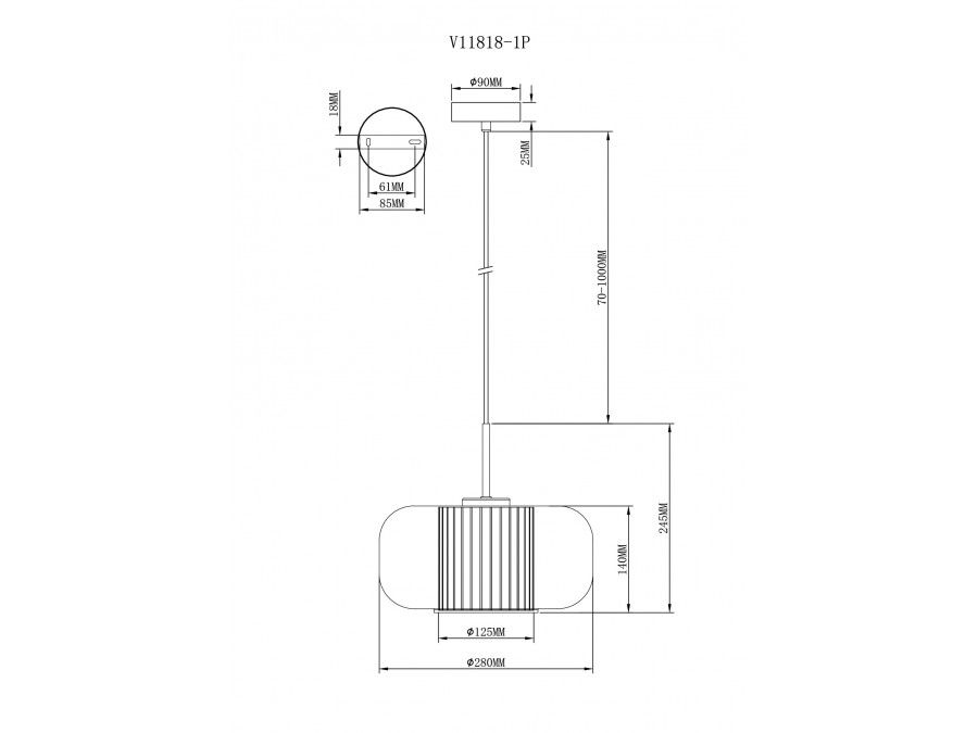 Светильник подвесной Moderli V11818-1P Ember