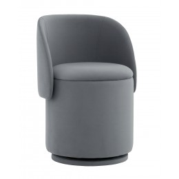 Пуф-трансформер Таунсвилл вращающийся с ящиком велюр серый