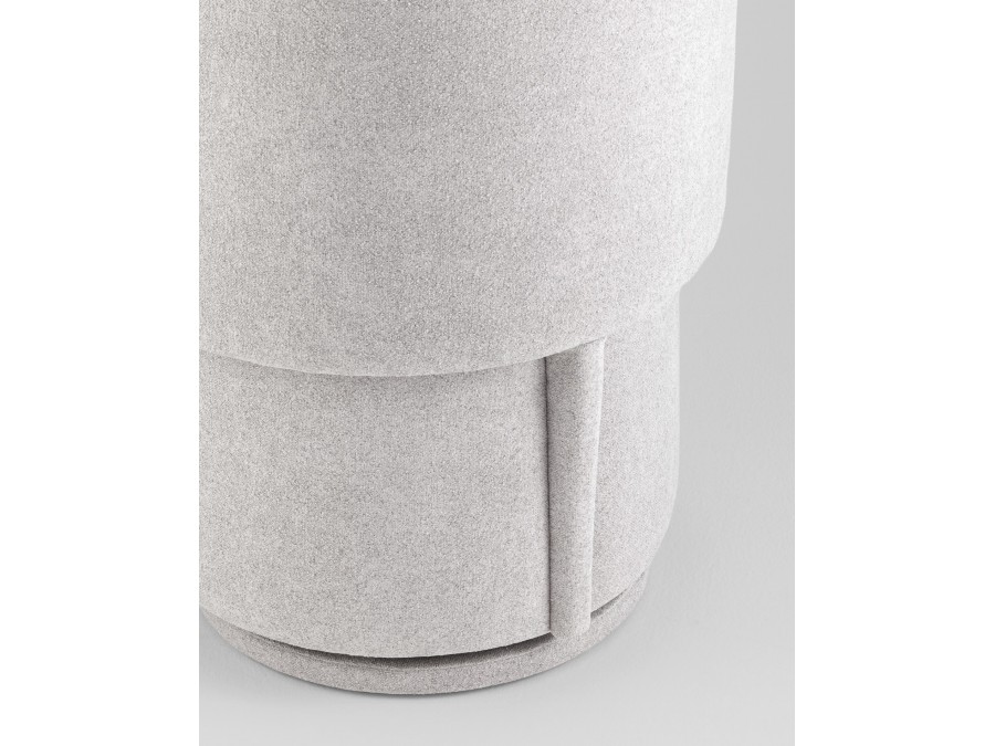 Пуф-трансформер Таунсвилл вращающийся с ящиком букле светло-серый