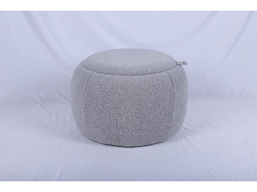 Пуф-столик Люкке с ящиком серый