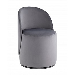 Пуф Loreen вращающийся велюр серый