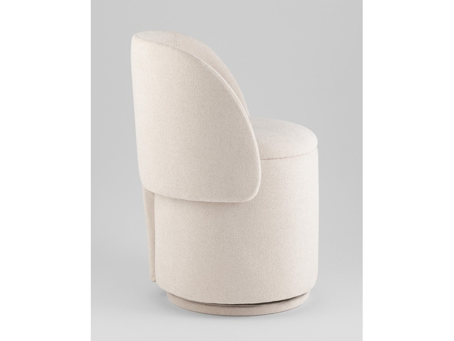 Пуф-трансформер Таунсвилл вращающийся с ящиком букле молочный