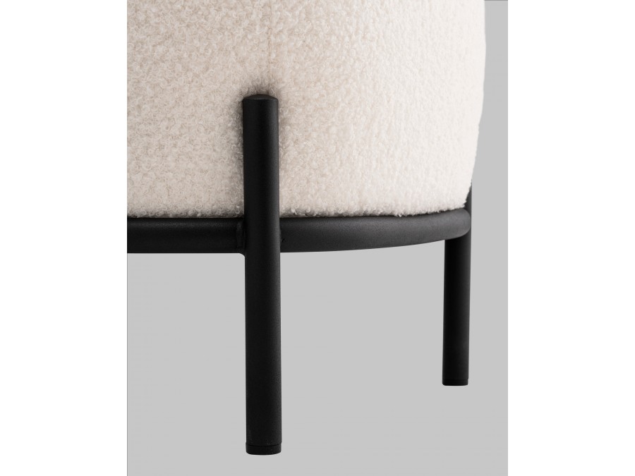 Пуф Стоун букле Fluffy молочный