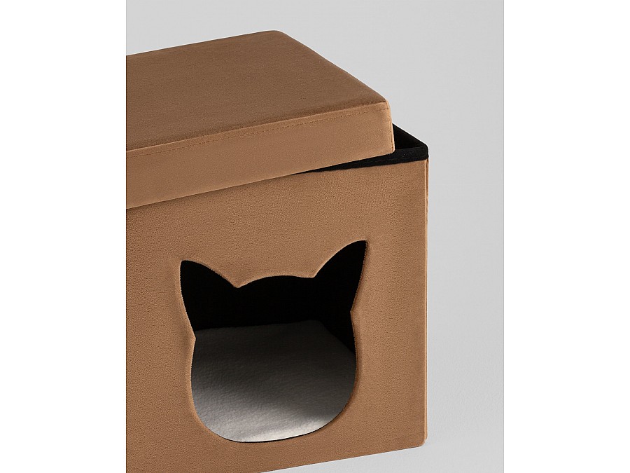 Пуф складной с ящиком Store Pet коричневый