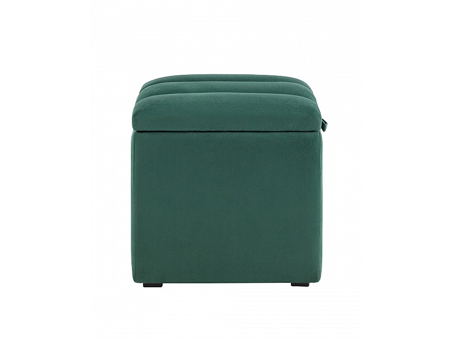 Пуф с крышкой Нильсон велюр зелёный