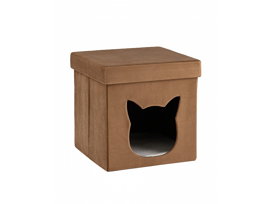 Пуф складной с ящиком Store Pet коричневый