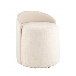 Пуф Тея спинка иск.кожа, сиденье шенилл бежевый