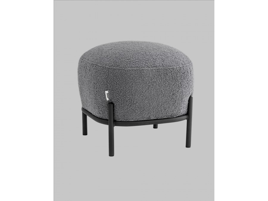 Пуф Стоун букле Fluffy темно-серый